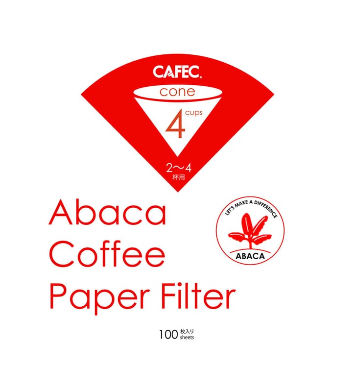 CAFEC ABACA CONE FİLTRE KAĞIDI (100) AC4 – 100W